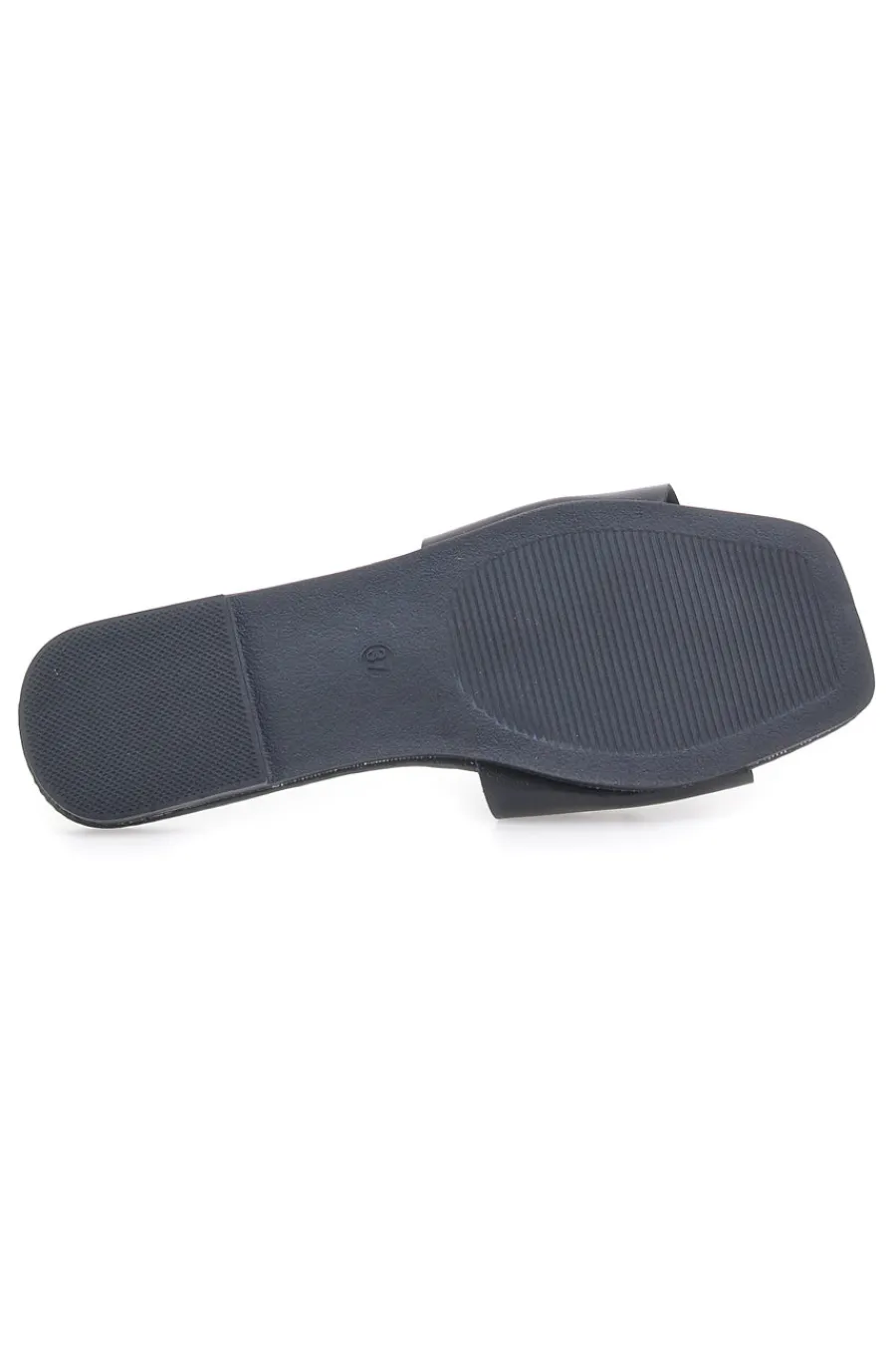 Schwarze Hausschuhe mit Maxi-Quadratkette PRE5413P-MON DIEU
