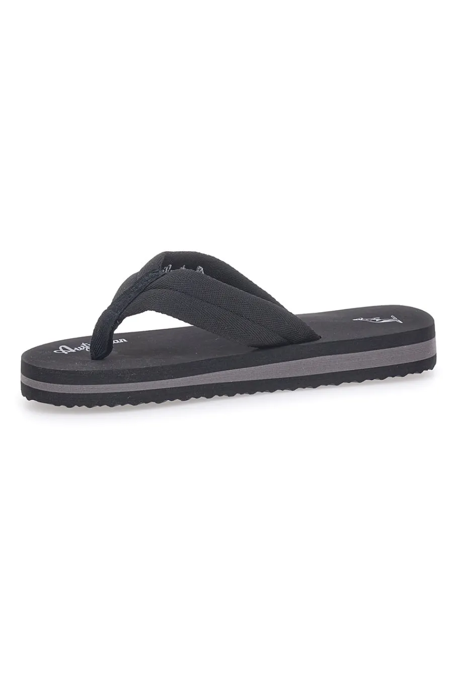 Schwarze Pantoffeln mit Stoffriemen AU24W409-AUSTRALIAN Clearance