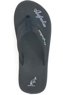 Schwarze Pantoffeln mit Stoffriemen AU24W409-AUSTRALIAN Clearance