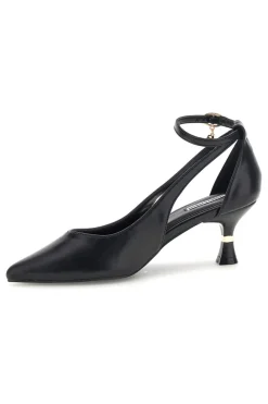 Schwarze Pumps mit Knöchelriemen und geformtem Absatz Burani 51851c1204-MARIELLA BURANI Best