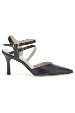 Schwarze Pumps mit Riemen 3811S-PITTARELLO COUTURE New