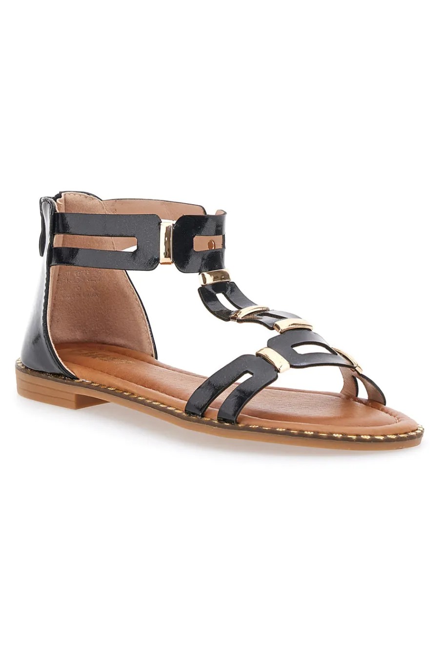 e Sandalen mit flacher Sohle 19467-THE FIRST Hot