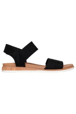 Schwarze Sandalen mit Klettverschluss und perforiertem Band Desert kiss low-SKECHERS Hot