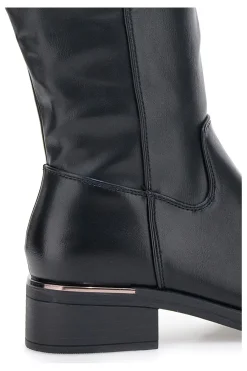e Stiefel mit metallischen Einsätzen und niedrigem Absatz I256-ENERGY