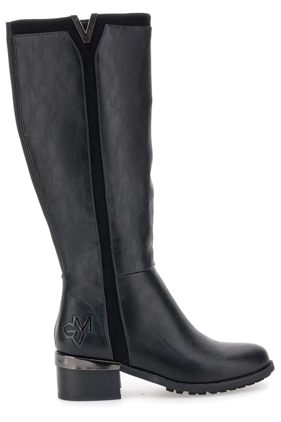 e Stiefel mit niedrigem Absatz und seitlichem Logo SV0183-GMV Online