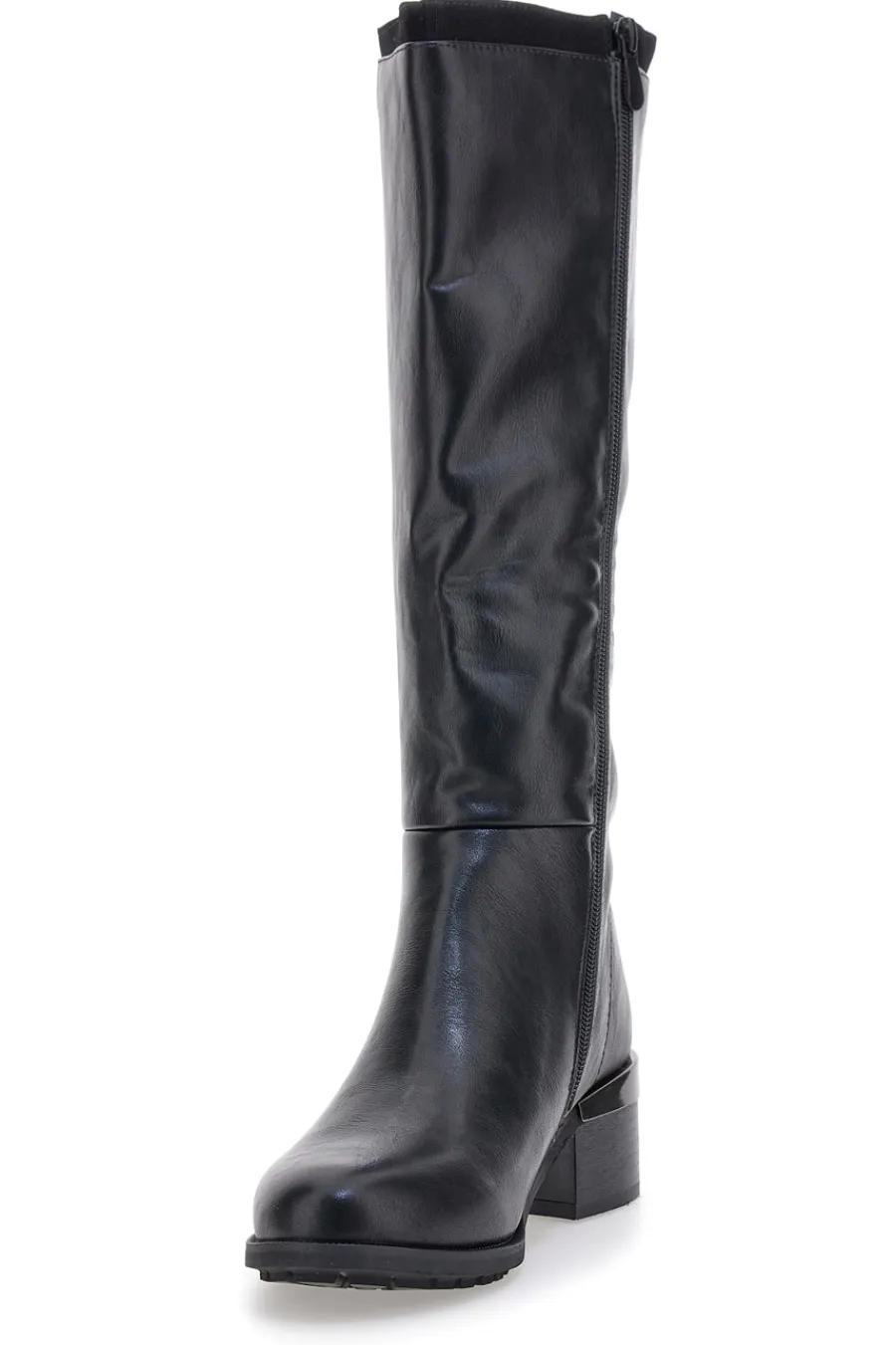 e Stiefel mit niedrigem Absatz und seitlichem Logo SV0183-GMV Online