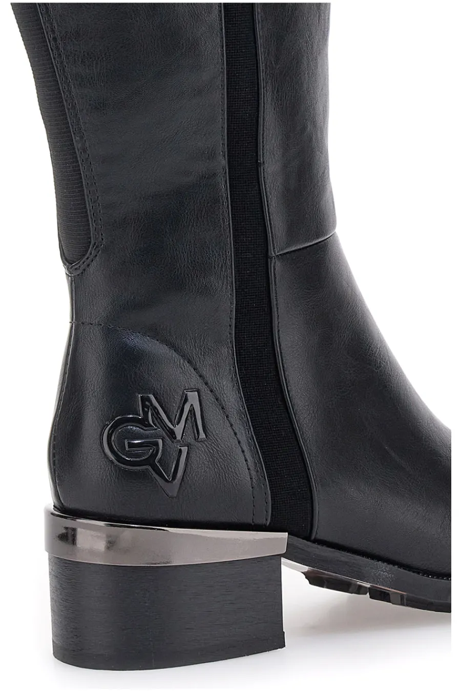 e Stiefel mit niedrigem Absatz und seitlichem Logo SV0183-GMV Online