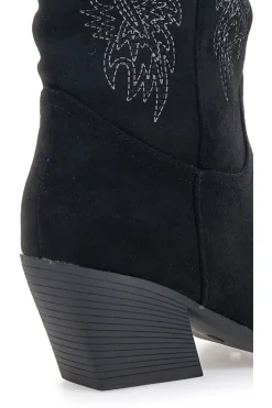 Schwarze Stiefel mit Stickerei und Absatz Cafè Kosten RQ2616-CAFÈ COST Best