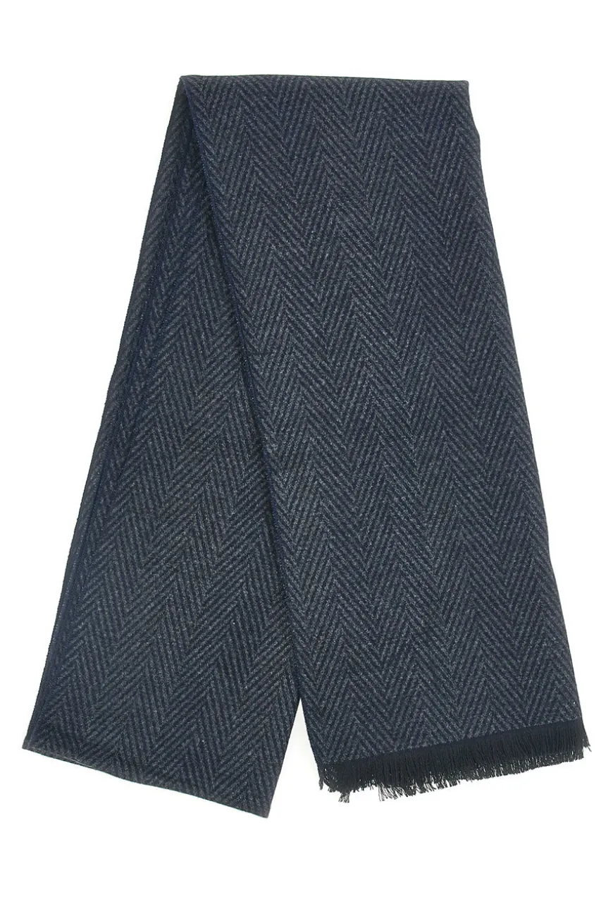 Sciarpa blu fantasia spigata calda Roncato 46,003,02