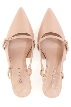 SingBack Nude Pump mit spitzem Absatz P530-FIRST LADY Discount