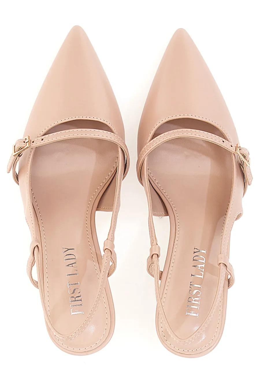 SingBack Nude Pump mit spitzem Absatz P530-FIRST LADY Discount