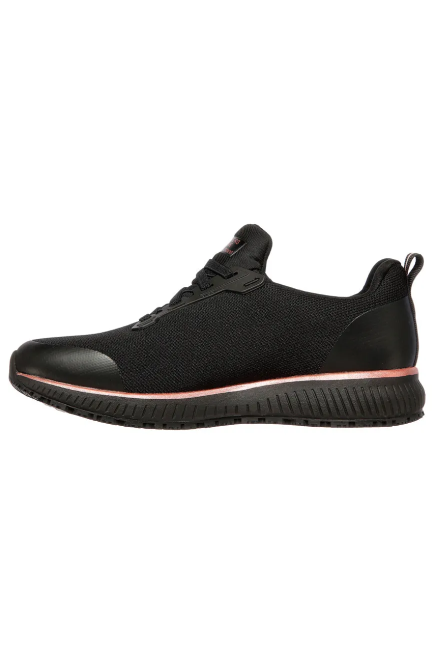 Skechers Work: Squad SR Arbeitsschuhe in Schwarz und Pink