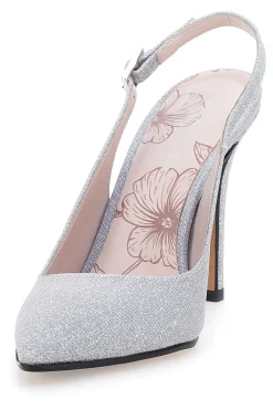 Slingback argento glitter con tacco alto 5425-PITTARELLO ROMANTIC Online