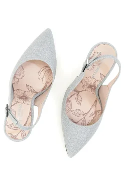Slingback argento glitter con tacco alto 5425-PITTARELLO ROMANTIC Online