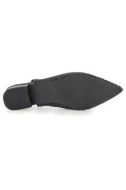 Slingback da donna nere traforate con tacco basso Le Havre GZ2405273-LE HAVRE PARIS Sale