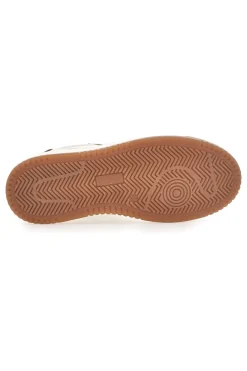 Sneaker beige in vera pelle con inserti bronzo Grace-PITTARELLO CAPSULE New