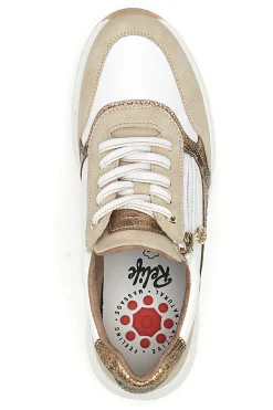 Sneaker da donna beige con inserti animalier 67172370320-RELIFE Sale