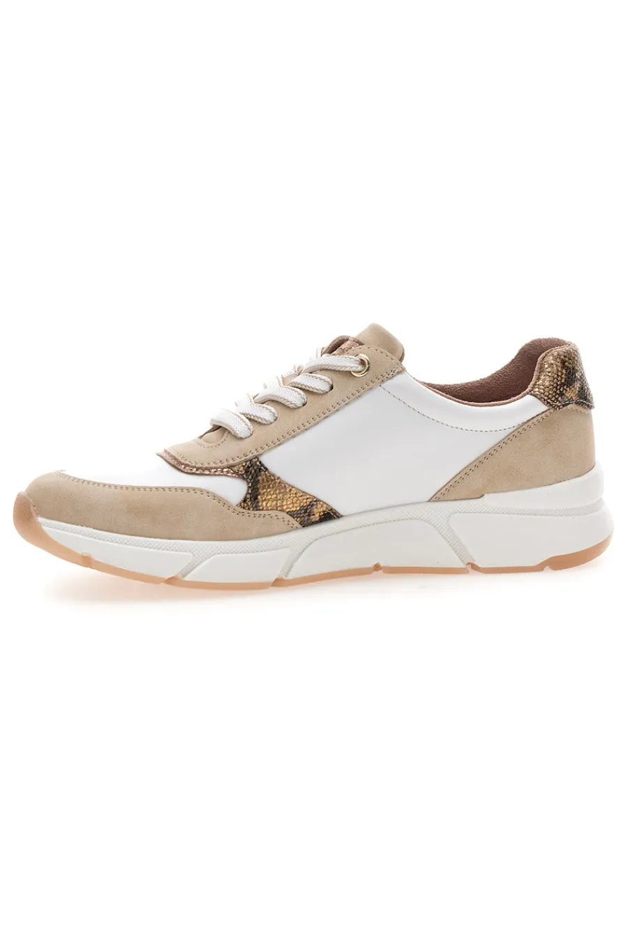 Sneaker da donna beige con inserti animalier 67172370320-RELIFE Sale