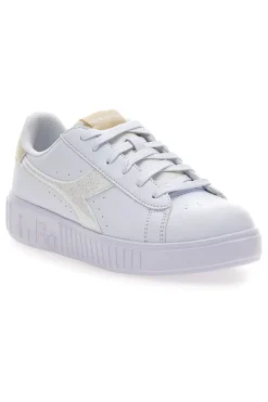 Sneaker da donna bianche con platform e dettagli oro Game Step Glam GS-DIADORA Sale
