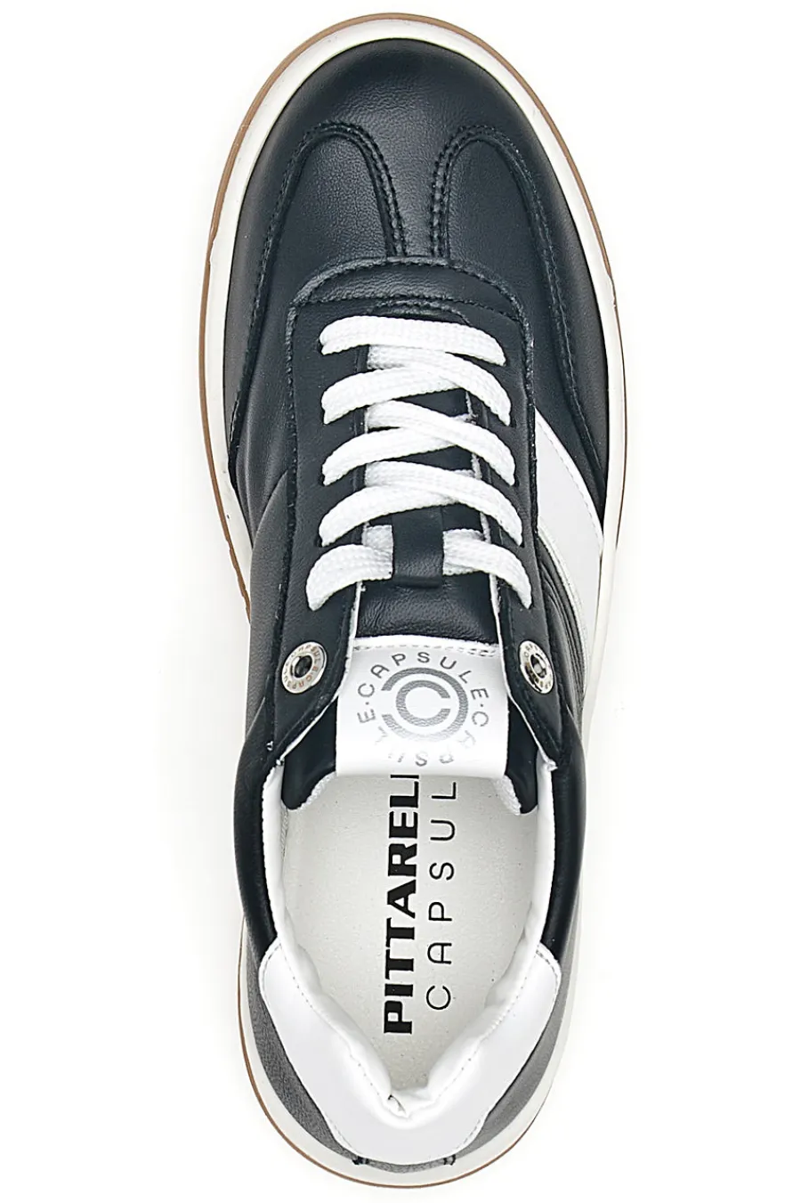 Sneaker nera in vera pelle con dettagli bianchi Grace-PITTARELLO CAPSULE Best