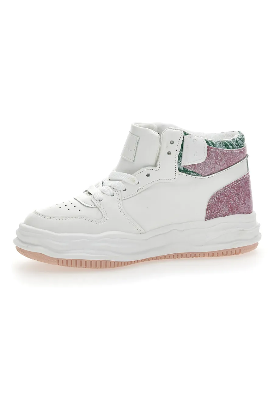 Sneakers alta 3150 Bianca Rosa-GRAZIE Hot