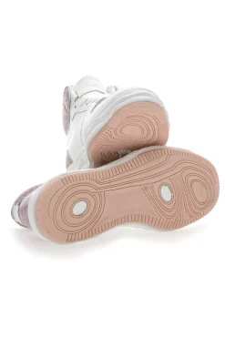 Sneakers alta 3150 Bianca Rosa-GRAZIE Hot