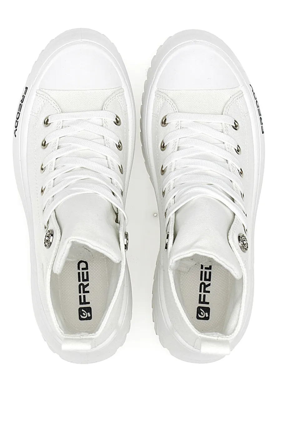 Sneakers Alte Bianche con Platform FY7602-FREDDY Outlet