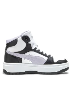 Sneakers alte bianche e nere suola flatform Rebound Femme Mid-PUMA