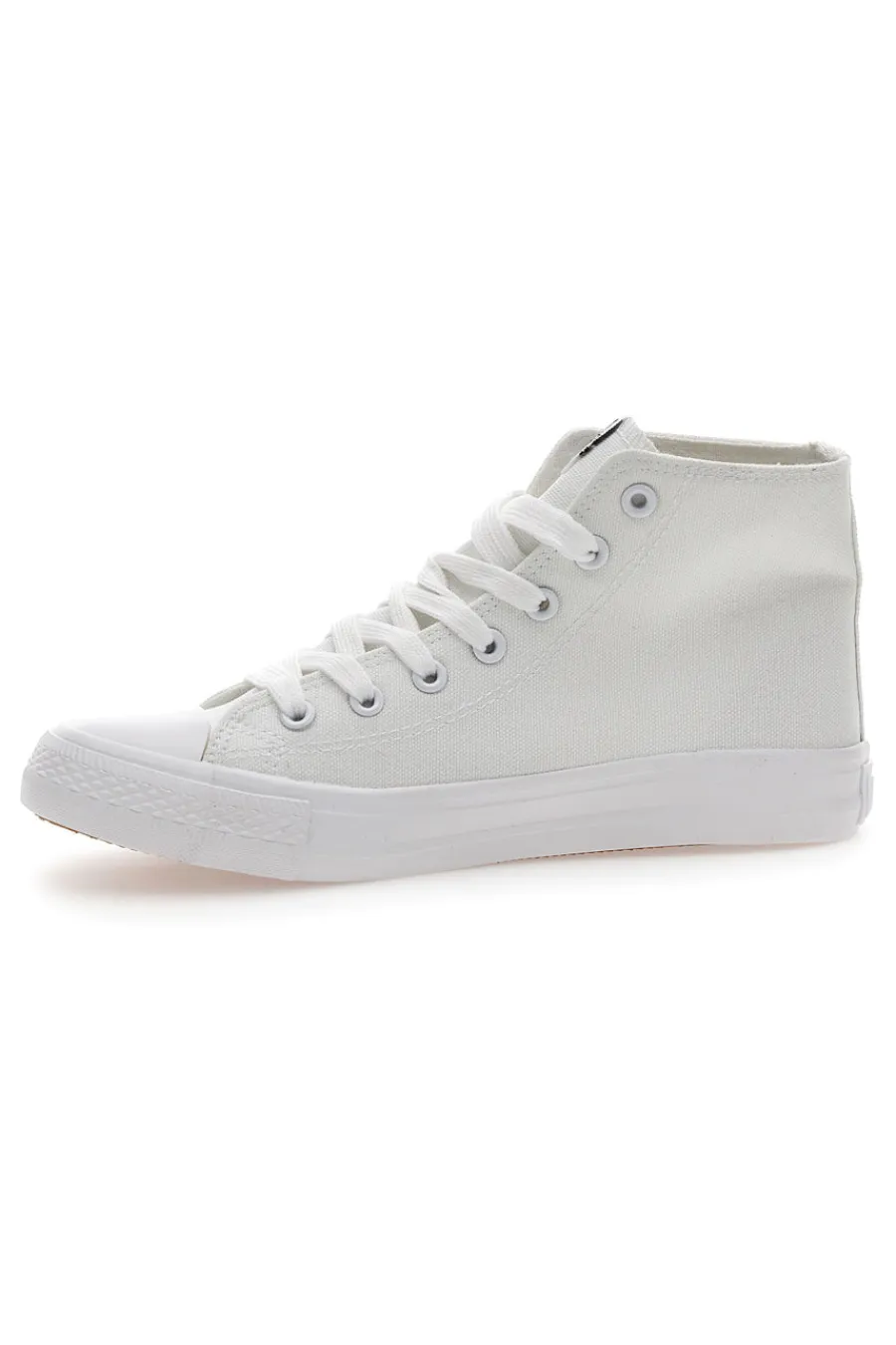Sneakers Alte in Tela Bianche 238-EVERLAST