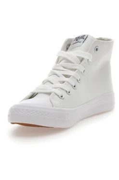 Sneakers Alte in Tela Bianche 238-EVERLAST