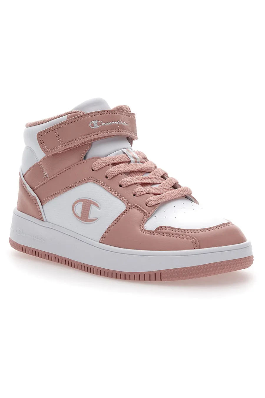 Sneakers Alte Rosa e Bianche Rebound 2.0 Mid-CHAMPION Discount