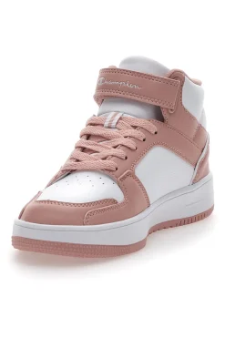 Sneakers Alte Rosa e Bianche Rebound 2.0 Mid-CHAMPION Discount