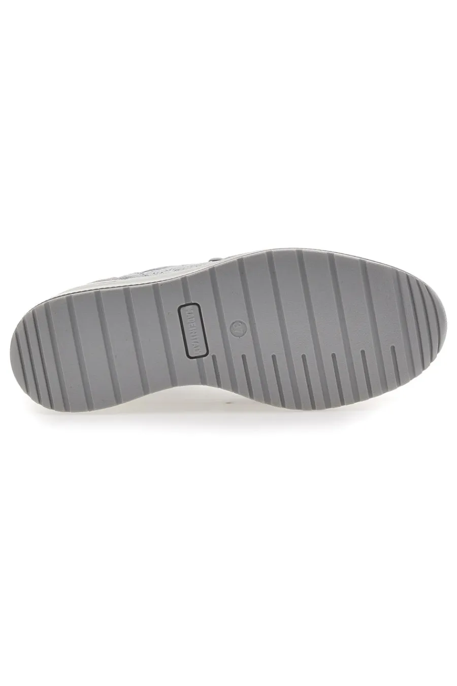 Sneakers Argento In Pelle Con Zeppa 555730-IMAC New