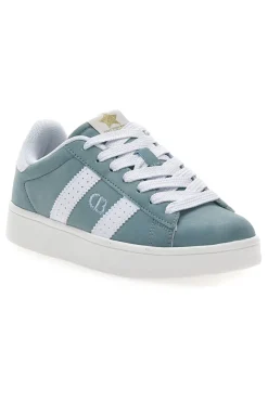 Sneakers Azzurre con Bande Laterali Bianche CAMP NYC SD-COTTON BELT