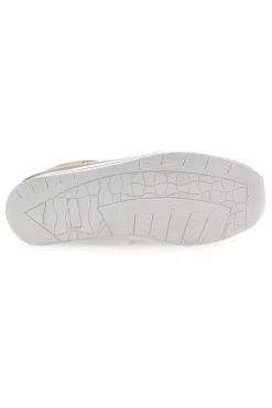 Sneakers Beige Bianco in pelle con lacci e zip 21668FAST-PRIMA RIGA Discount