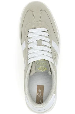 Sneakers Beige con Bande Laterali Bianche AMELIE SD-COTTON BELT Outlet