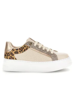 Sneakers beige con dettagli animalier e glitterati 52120C1451-MARIELLA BURANI Best
