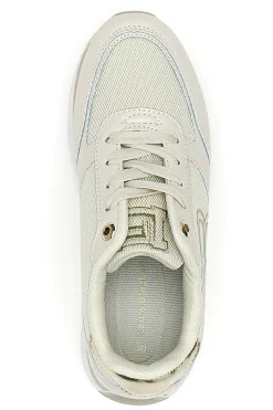 Sneakers Beige con Dettagli Dorati 8915-LAURA BIAGIOTTI Outlet