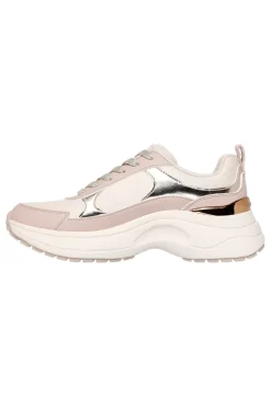 Sneakers beige con dettagli laminati Skechers HAZEL 2 STUNNING YOU