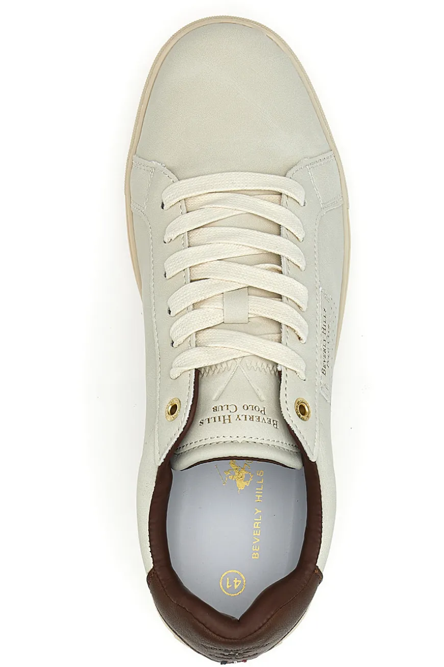 Sneakers beige con dettagli marroni Beverly Hills Polo BHM525100