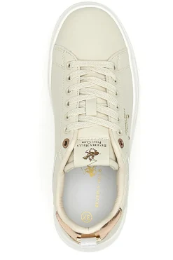 Sneakers beige con dettagli oro Polo Club HUBY LTX-BEVERLY HILLS Clearance