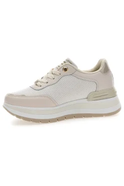 Sneakers beige con inserti glitterati 9235-LAURA BIAGIOTTI New