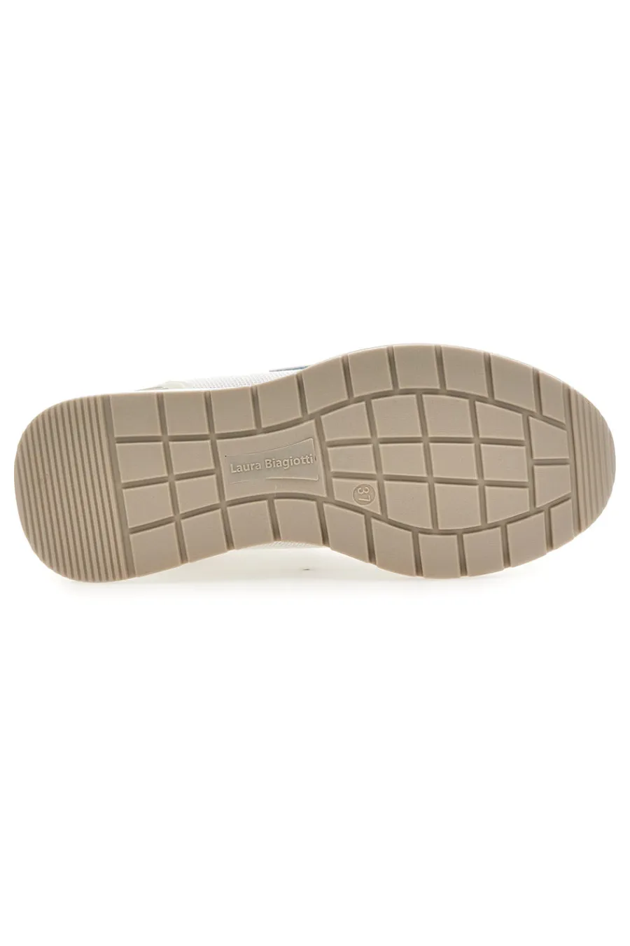 Sneakers beige con inserti glitterati 9235-LAURA BIAGIOTTI New