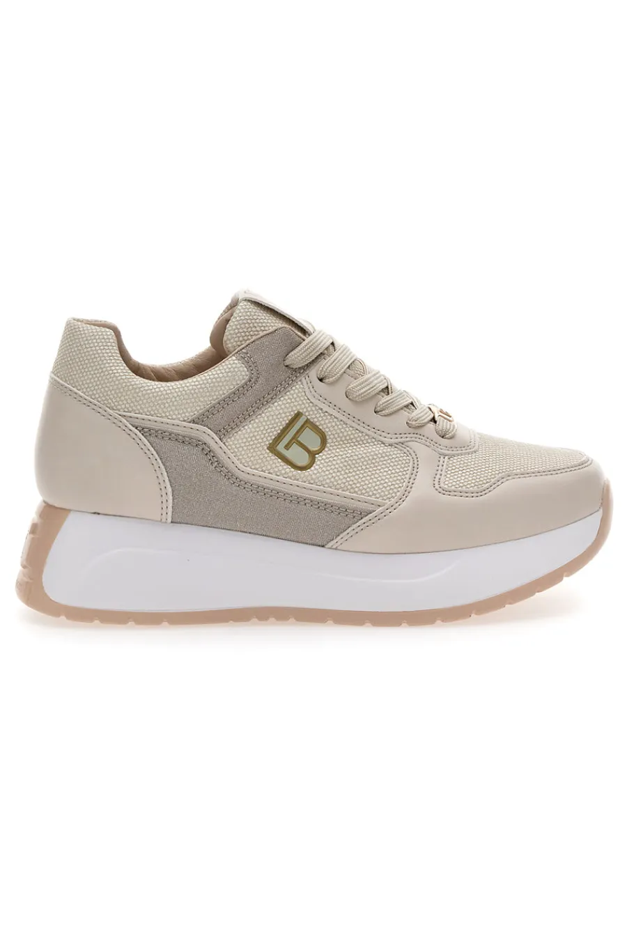 Sneakers Beige Con Platform 8412-LAURA BIAGIOTTI Online