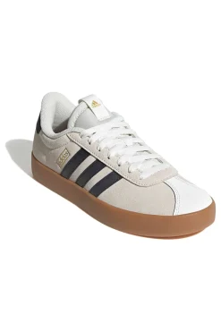 Sneakers beige con strisce nere e suola in gomma VL Court 3-ADIDAS Outlet