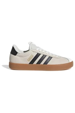 Sneakers beige con strisce nere e suola in gomma VL Court 3-ADIDAS Outlet