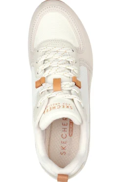 Sneakers Beige Con Tomaia in Pelle Skechers Street Uno - Layover