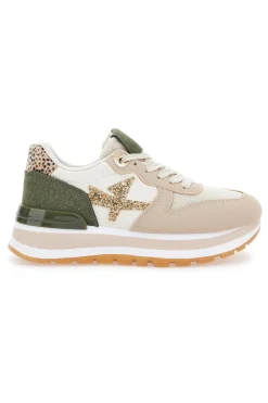 Sneakers Beige e Verdi con Platform 461-PRIMA RIGA Sale