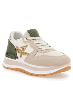 Sneakers Beige e Verdi con Platform 461-PRIMA RIGA Sale