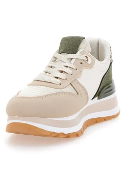 Sneakers Beige e Verdi con Platform 461-PRIMA RIGA Sale